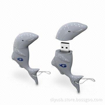 Customized-shaped USB Flash Drives with Capacity of 64MB to 32GB, and 10 Years Data Retention